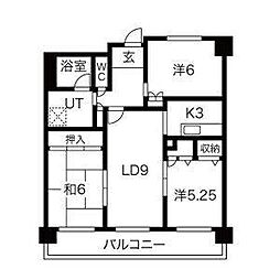 ギャザ豊田シティハイツ 3LDKの間取図画像