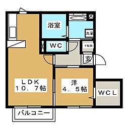ビオス 1LDKの間取図画像