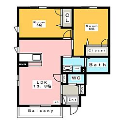 間取図画像 2LDK