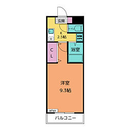 Ａ・Ｃｉｔｙ今本町III 3階1Kの間取り