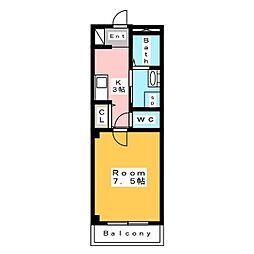 グラニート・テン　Ｂ 1階1Kの間取り