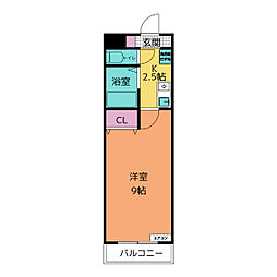 A・City昭和 1Kの間取図画像