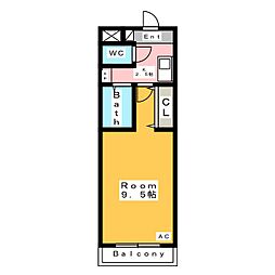 A・City姫小川 1Kの間取図画像