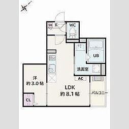 Jack mikawaanjohigashiI 1LDKの間取図画像