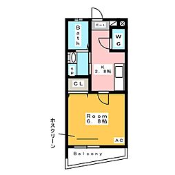 TIERRAANJOWEST 1Kの間取図画像