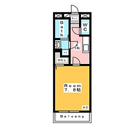 リコルテパルファン 1Kの間取図画像