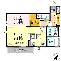 スクエアコート  ｜ 愛知県丹羽郡扶桑町大字高木字吉山（賃貸アパート1LDK・1階・34.76㎡） その2