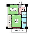 ビレッジハウス扶桑2号棟3階3.9万円