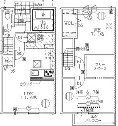MAISONETTE LAND 上野 102 1階2LDKの間取り