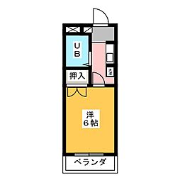 メゾン・ド・ツインクル 1Kの間取図画像