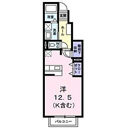 ザ・クインテッド1 1Kの間取図画像