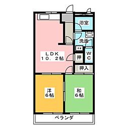 セフティ上坂 2LDKの間取図画像