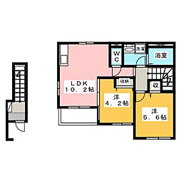 イルマーレウエスト 2LDKの間取図画像