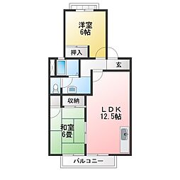 プルミエール 2LDKの間取図画像