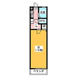 ウインズB 1Kの間取図画像