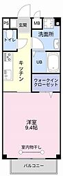 ヴィラ・ルミエール 1Kの間取図画像