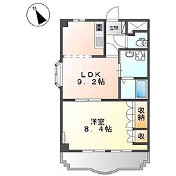 とよた神八ビル 1LDKの間取図画像