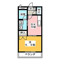 ファミール加藤2 1DKの間取図画像