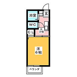 アーバンスクェア 1Kの間取図画像