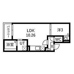 Jack takeII 1LDKの間取図画像