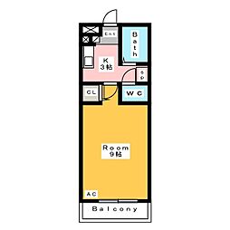 ガイア 1Kの間取図画像