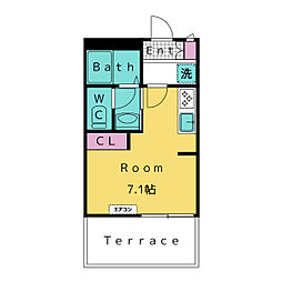 ハートフル安城 1Kの間取図画像