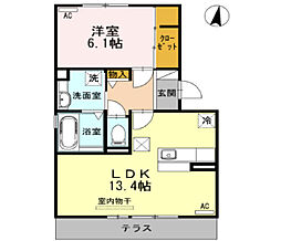 EspacioA 1LDKの間取図画像