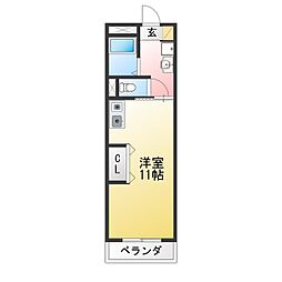 ハウスパパゲーノ ワンルームの間取図画像