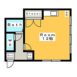 ワンルームY&K ワンルームの間取図画像