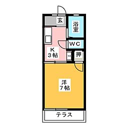 間取図画像 1K