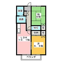 エスペランサ 2LDKの間取図画像