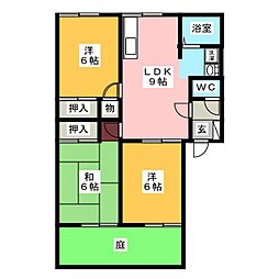 ツインパークB 3LDKの間取図画像
