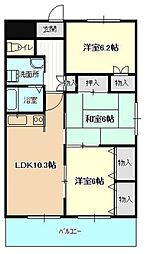 フレアシェルK 3LDKの間取図画像