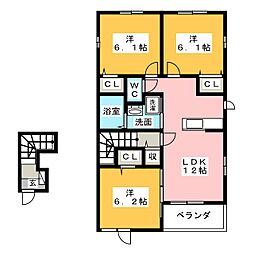 ボナール悠 3LDKの間取図画像