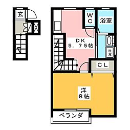 EstateMiki 1DKの間取図画像