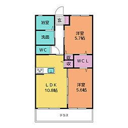 間取図画像 2LDK