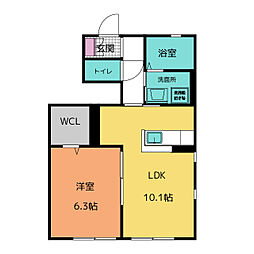 エスペランサ2 1LDKの間取図画像