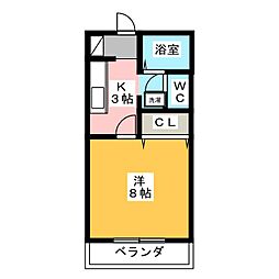 サン・friendsM・K 1Kの間取図画像