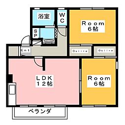 エイトファーム知立B 2LDKの間取図画像