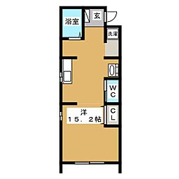 アドバンス新林 ワンルームの間取図画像