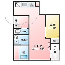 Jack kamishigeharaI 1LDKの間取図画像
