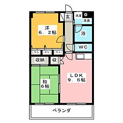 アルストロメリア 2LDKの間取図画像