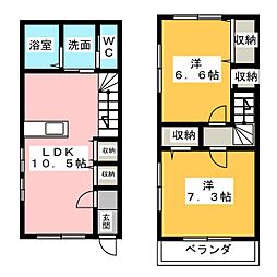 ネフェル知立 2LDKの間取図画像