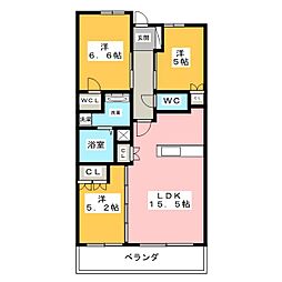 エキタス知立 3LDKの間取図画像