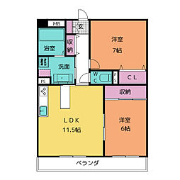 間取図画像 2LDK