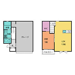 GT 1階1LDKの間取り