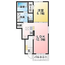 セネシオ 1LDKの間取図画像