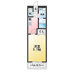 Asobi-PALACE柊 1Kの間取図画像