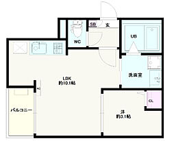 Ｊａｃｋ　ｓｈｉｎｃｈｉ　I 1階1LDKの間取り