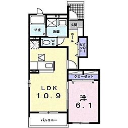 間取図画像 1LDK